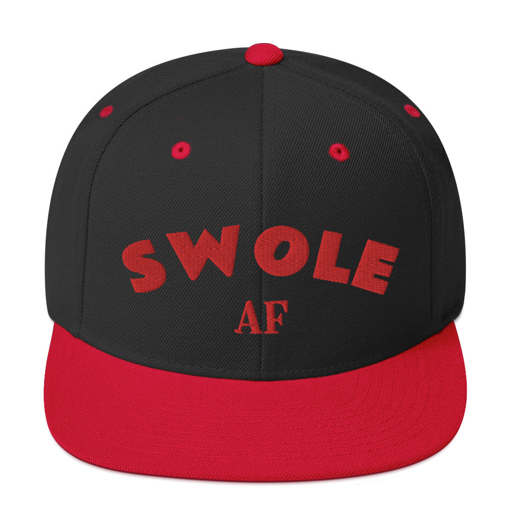 Ki Swole AF Snapback Hat (Red Text)