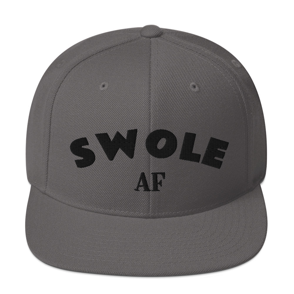 Ki Swole AF Snapback Hat (Black Text)