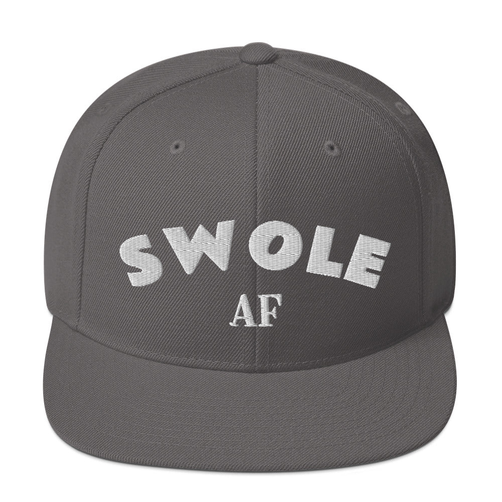 Ki Swole AF Snapback Hat (White Text)