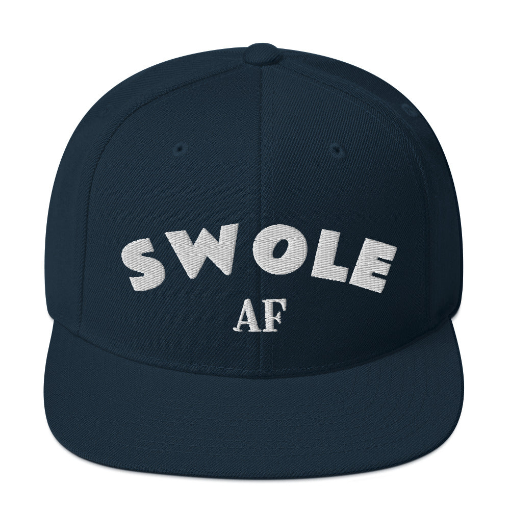 Ki Swole AF Snapback Hat (White Text)