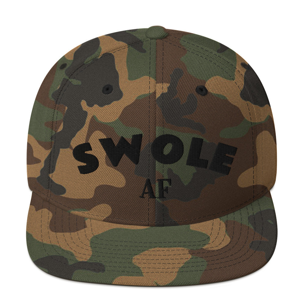 Ki Swole AF Snapback Hat (Black Text)