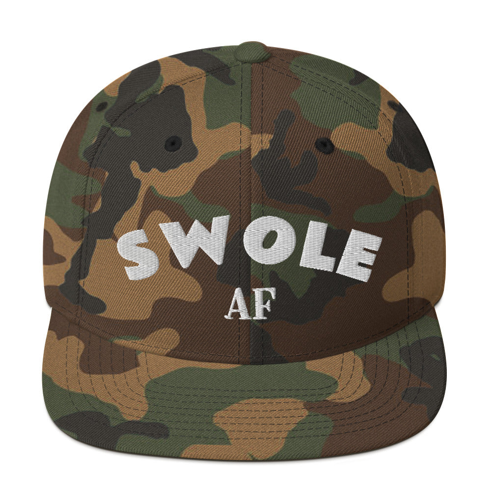 Ki Swole AF Snapback Hat (White Text)