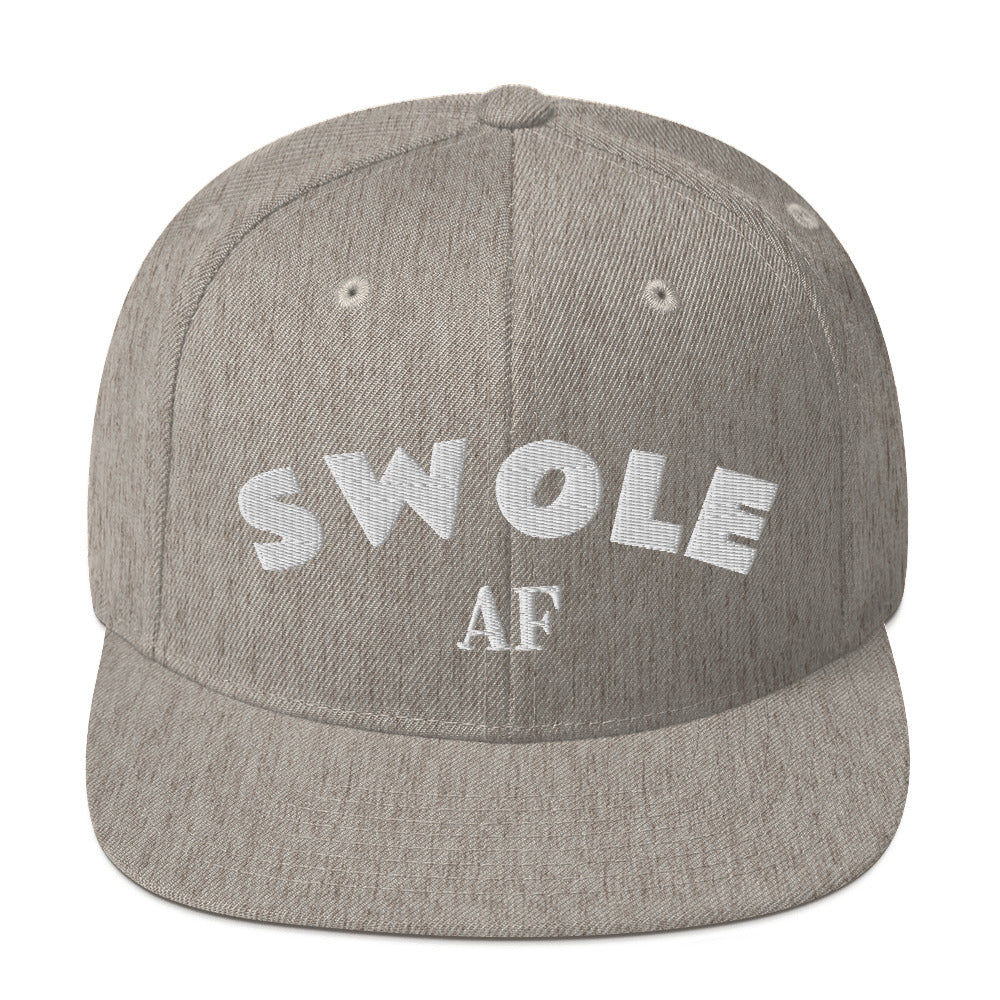 Ki Swole AF Snapback Hat (White Text)