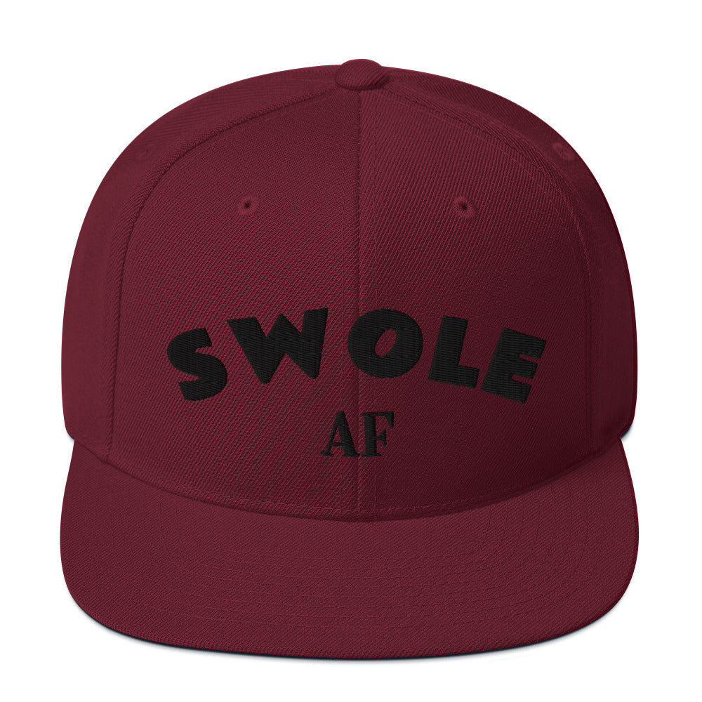 Ki Swole AF Snapback Hat (Black Text)