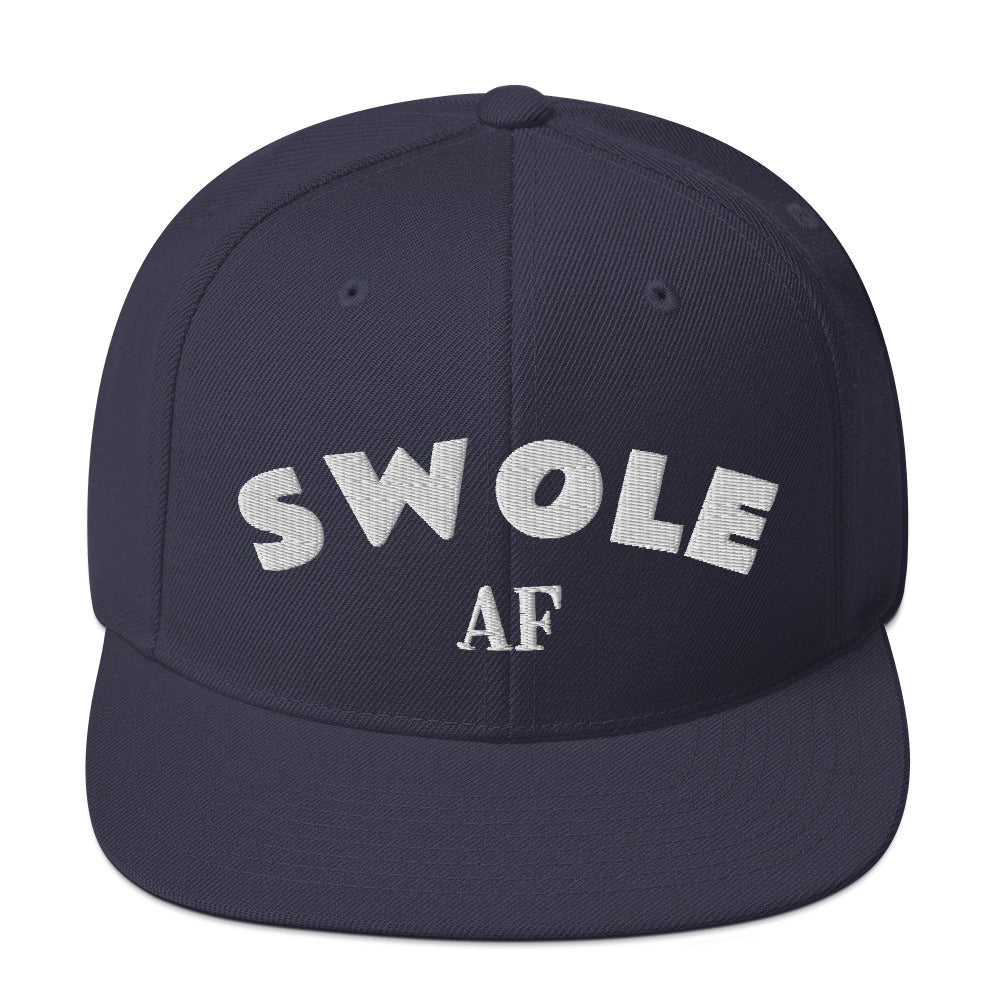 Ki Swole AF Snapback Hat (White Text)