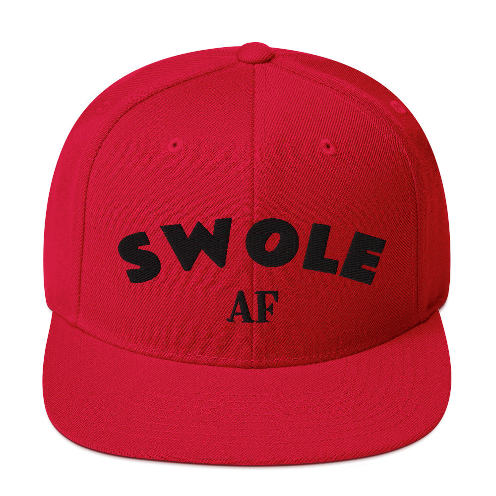 Ki Swole AF Snapback Hat (Black Text)