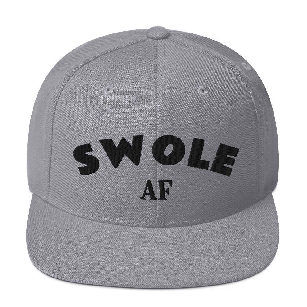 Ki Swole AF Snapback Hat (Black Text)